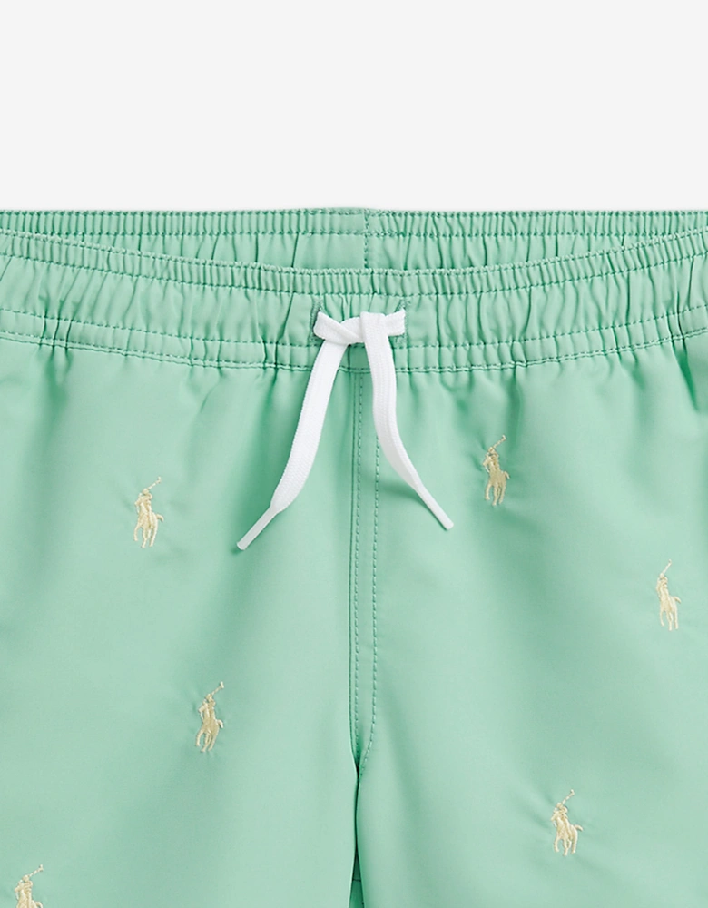 Boys Logo Swim Shorts in Green