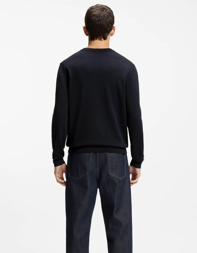 HUGO San Cassius-C2  Mens Crew Neck Jumper - Navy 410