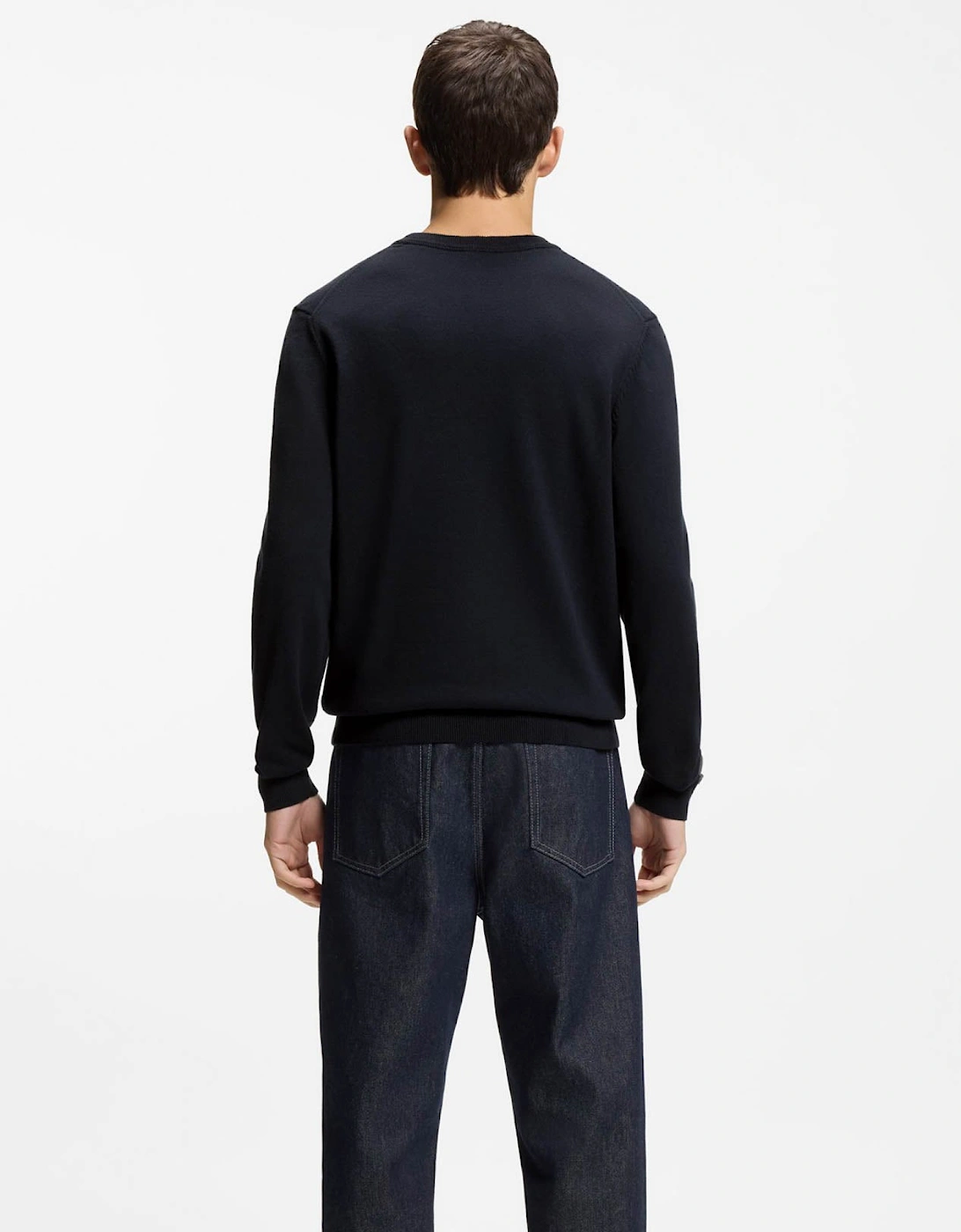 HUGO San Cassius-C2  Mens Crew Neck Jumper - Navy 410