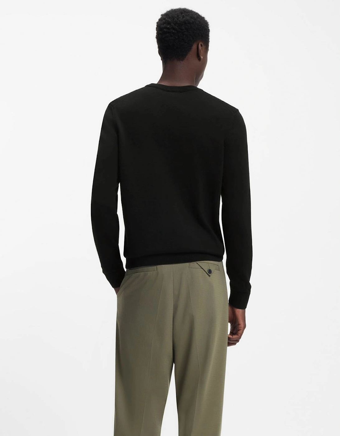 HUGO San Cassius-C2  Mens Crew Neck Jumper - Black 001