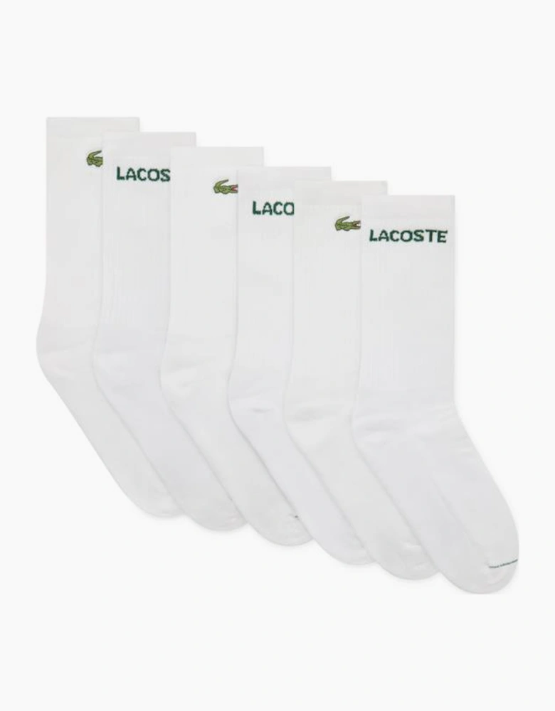 WHITE CREW PACK OF 6 SOCKS B46511