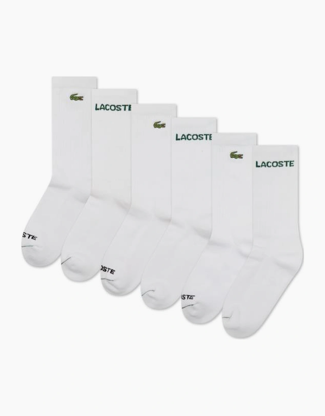 WHITE CREW PACK OF 6 SOCKS B46511