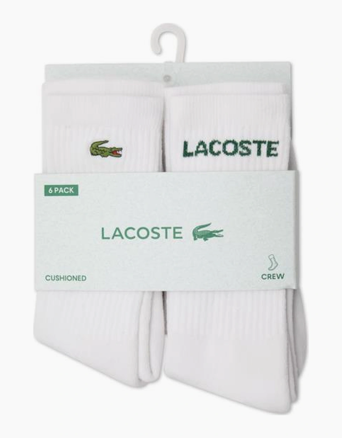 WHITE CREW PACK OF 6 SOCKS B46511