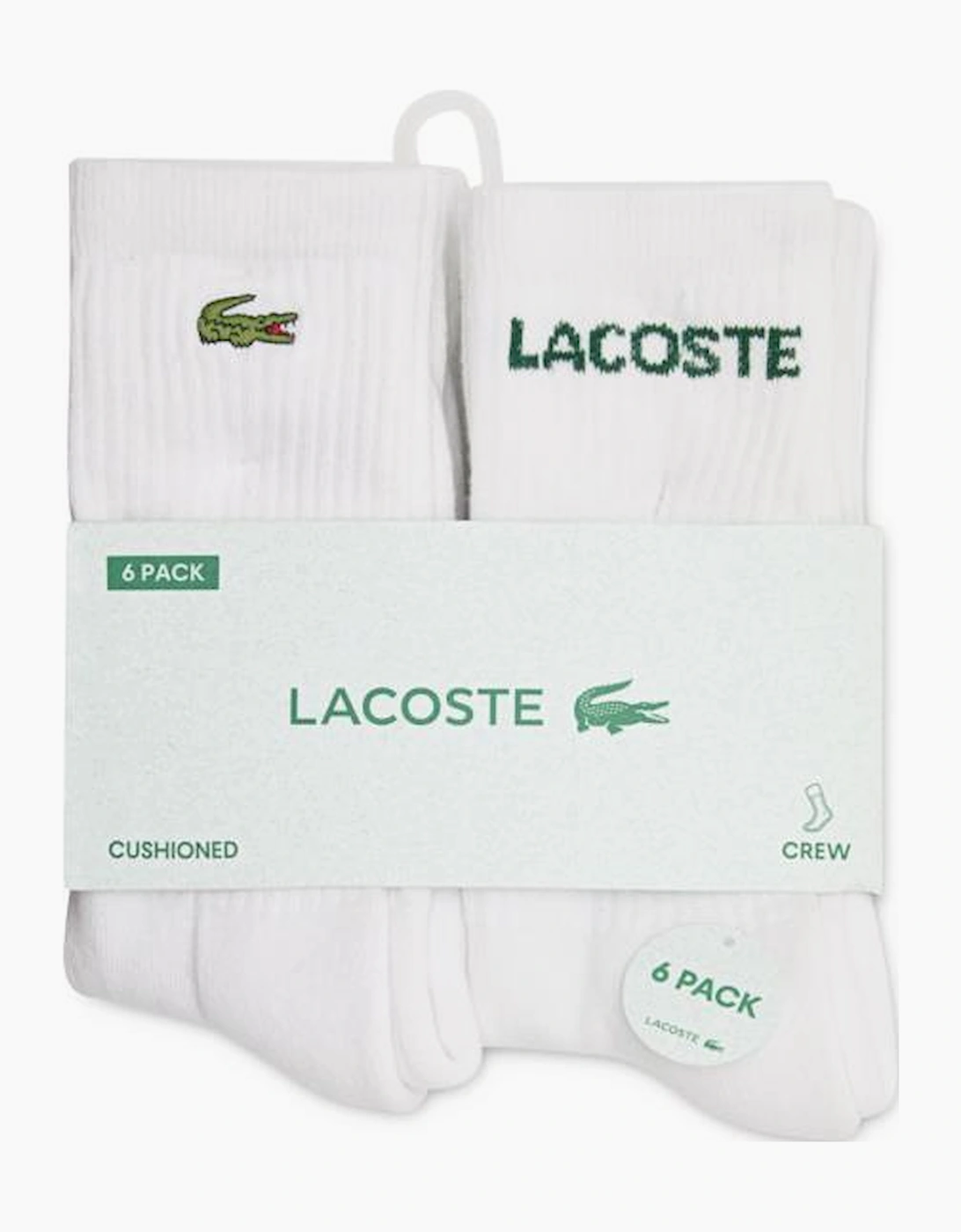 WHITE CREW PACK OF 6 SOCKS B46511