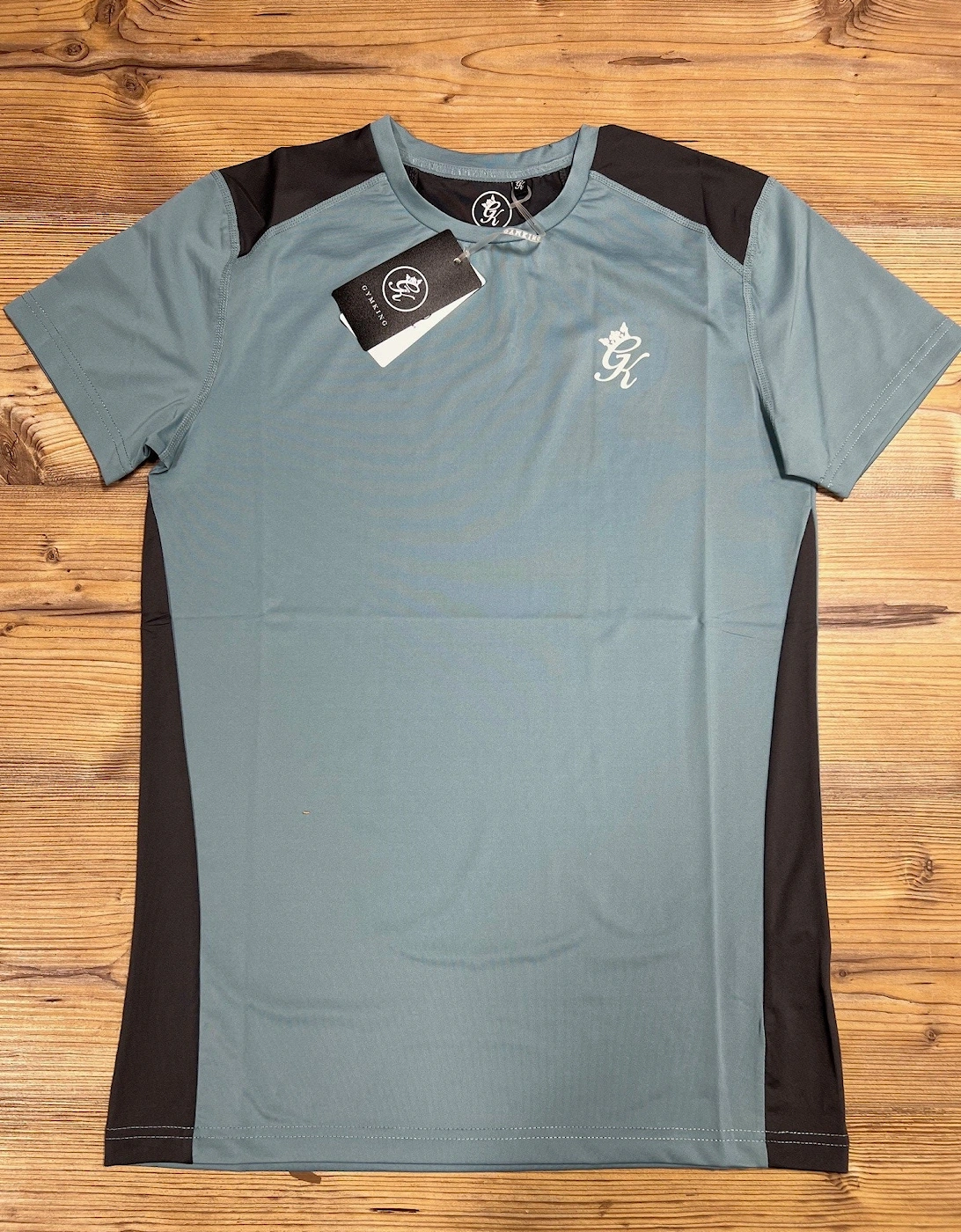 Contrast Panel T-Shirt Smoke Blue, 3 of 2