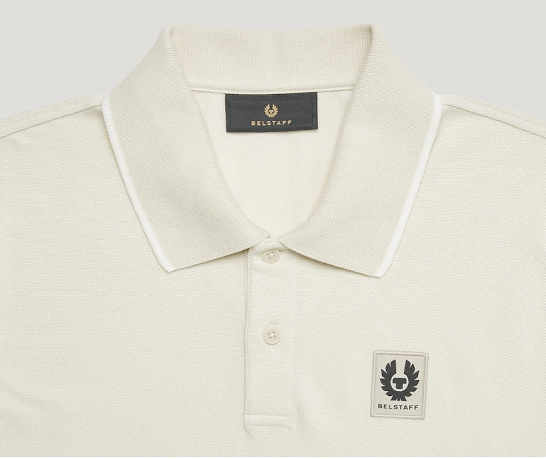 Tipped Polo Shirt Silver Birch