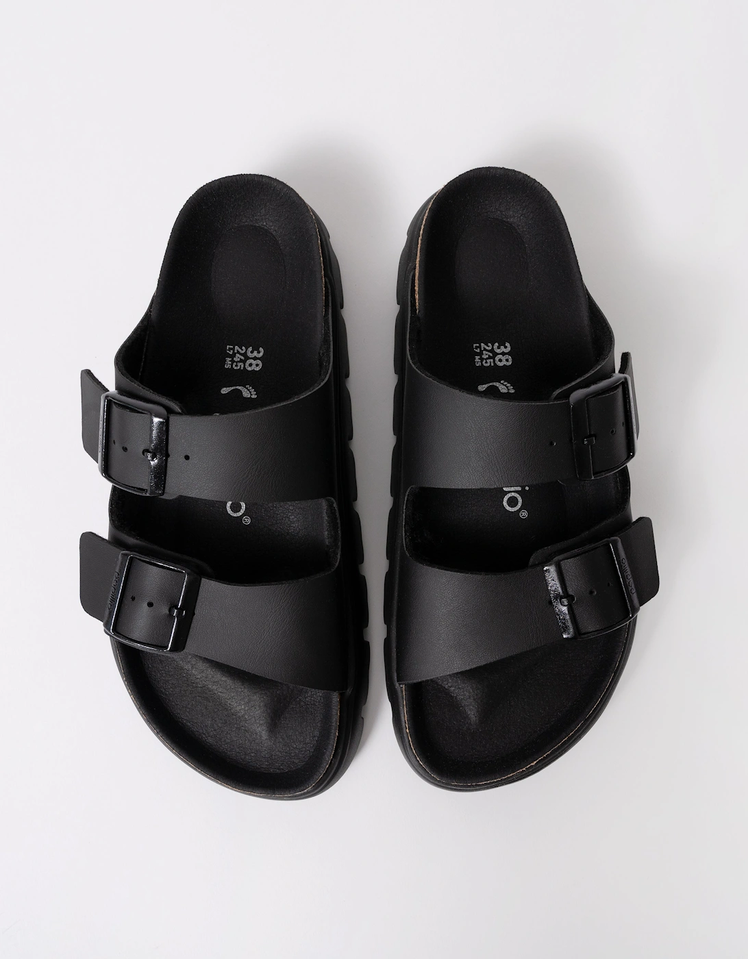 Birkenstock Papillio Arizona Chunky Womens Birko-Flor Sandals - Black/Black