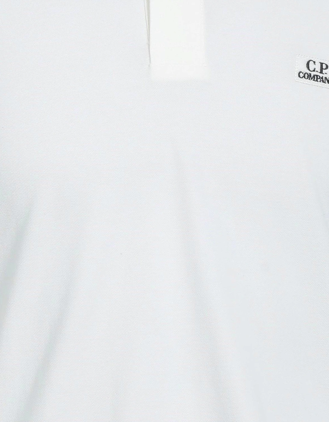 C.P Company Stretch Piquet White Polo Shirt