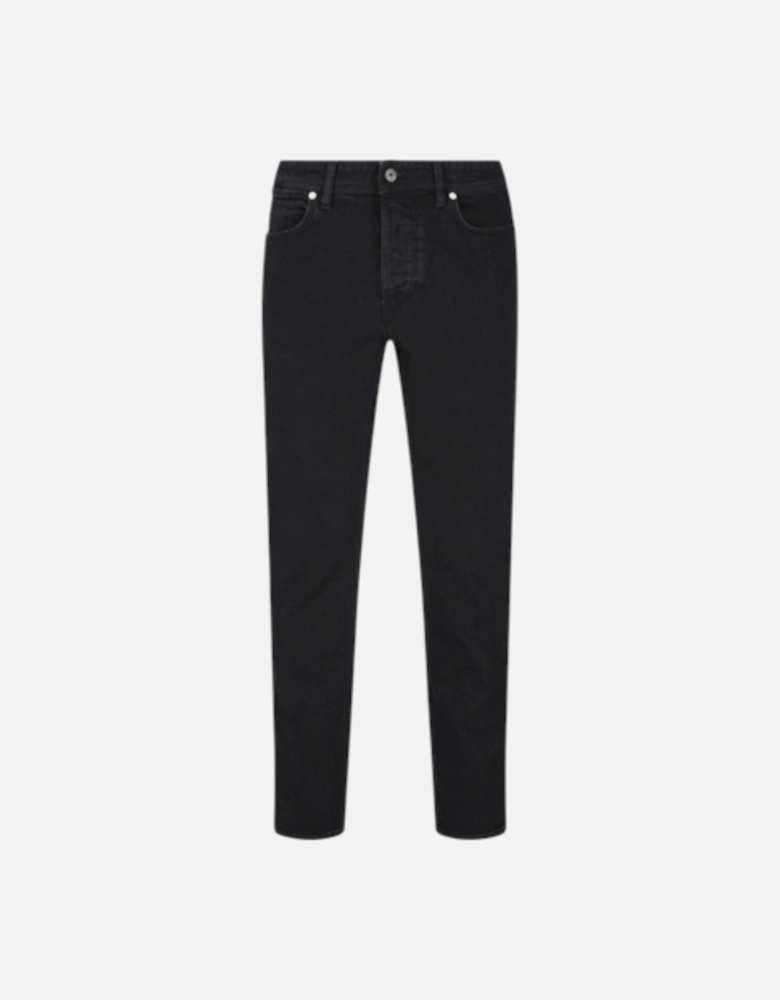 Black Denim Rinsed Slim Jeans