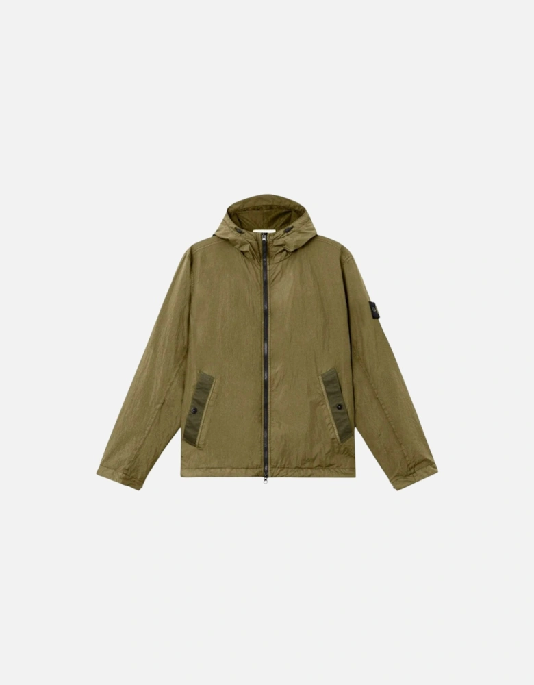 Military Green Crinkle Repy NY Jacket