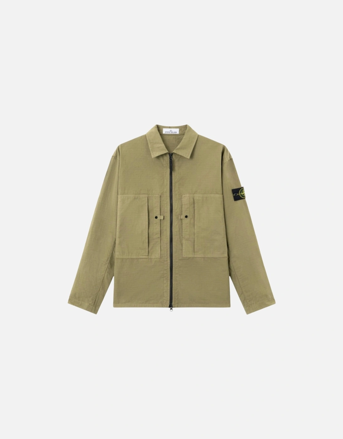 Mercerised Organic Cotton Military Green Overshirt, 3 of 2