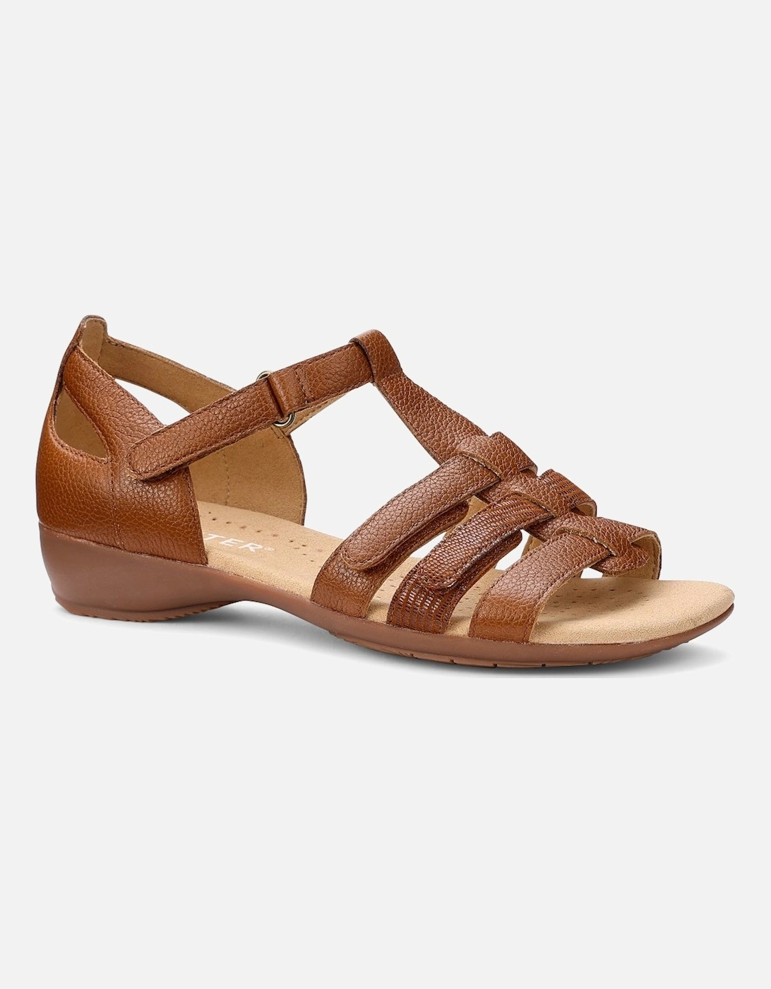 Hotter Women's Brown Solei Wide Sandals - Size: 7