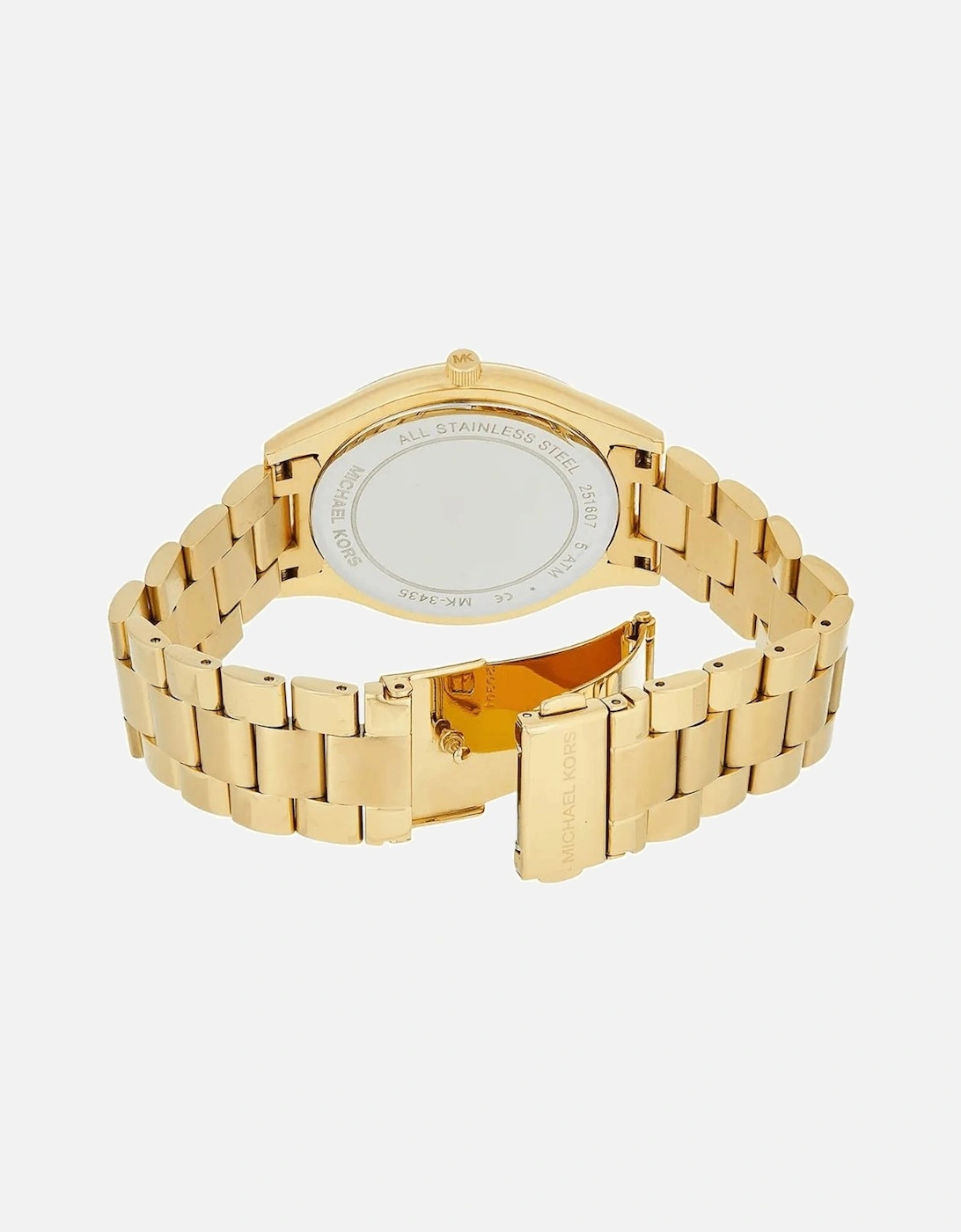 MK3435 Slim Runway Green Dial Gold-Tone Ladies Watch