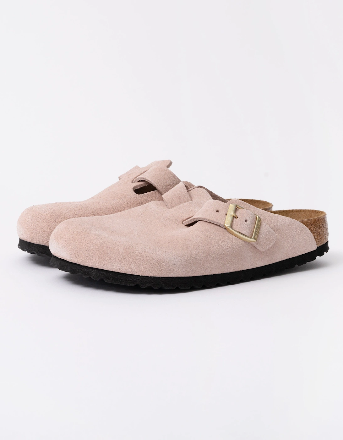 Suede Leather Womens Clogs - Light Rose, 7 of 6