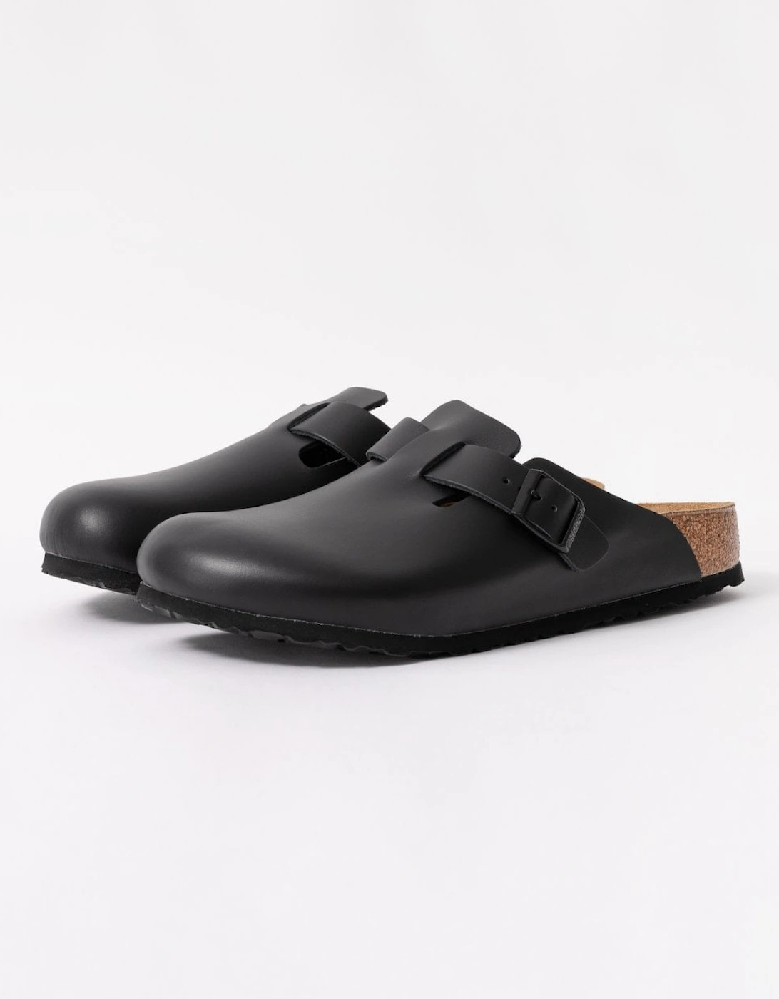 Birkenstock Boston Women's Black Natural Leather Unisex Clogs  5.5/D Size Uk5.5 Eu39 Regular