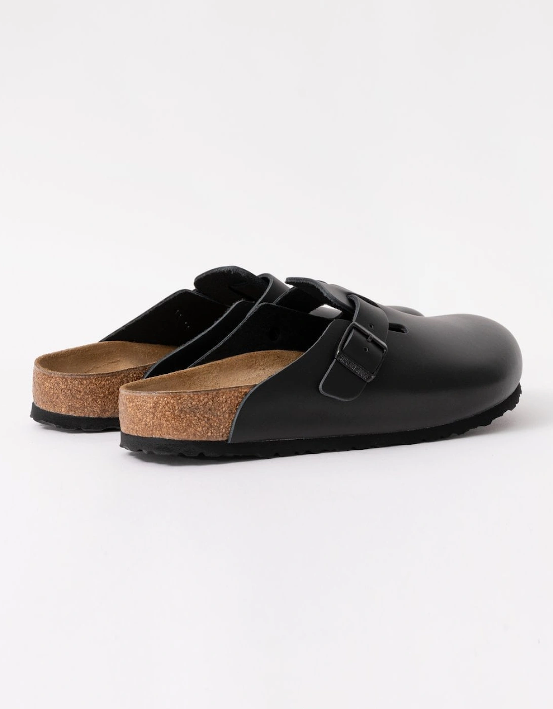 Natural Leather Unisex Clogs - Black