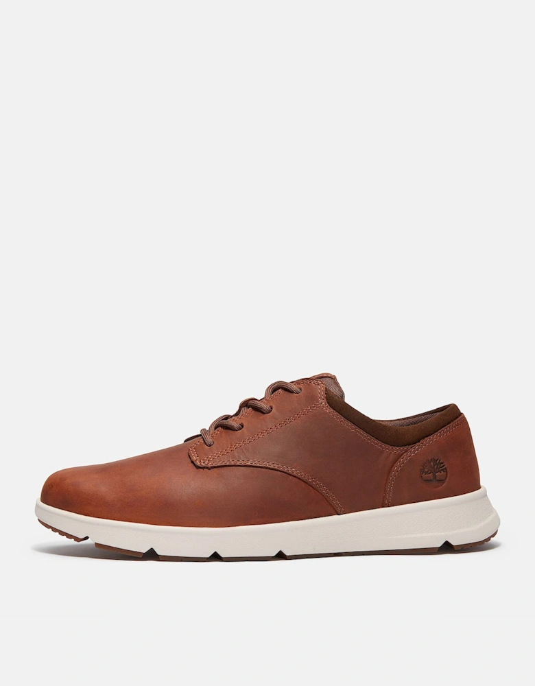 Parker Street Full Grain Leather Mens Trainers - Rust