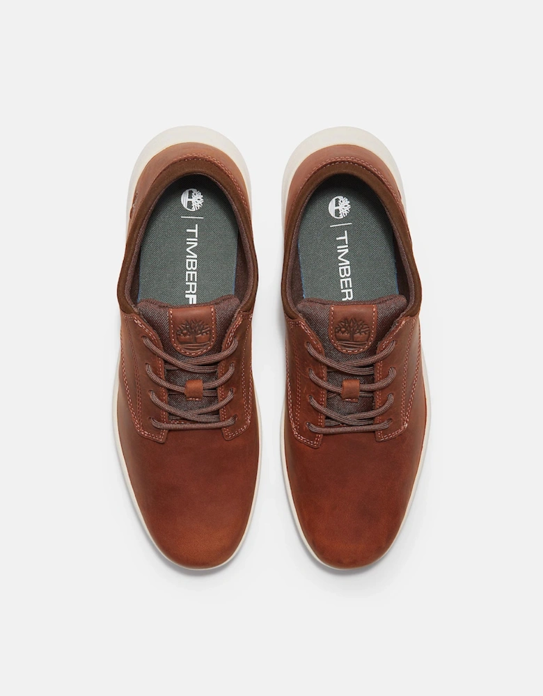 Parker Street Full Grain Leather Mens Trainers - Rust