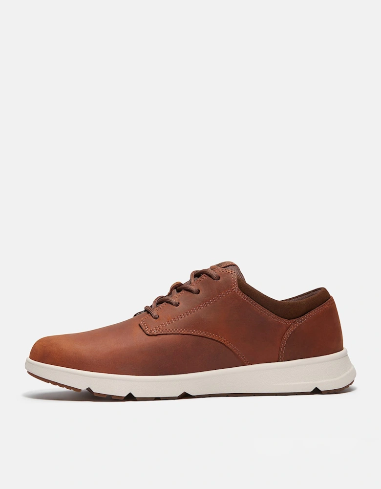 Parker Street Full Grain Leather Mens Trainers - Rust