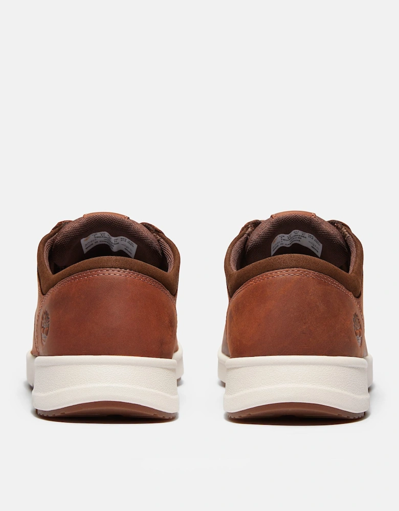 Parker Street Full Grain Leather Mens Trainers - Rust