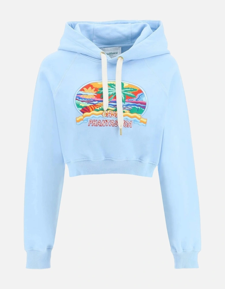 WOMENS CASA PHANTASTICA CROPPED HOODIE BLUE