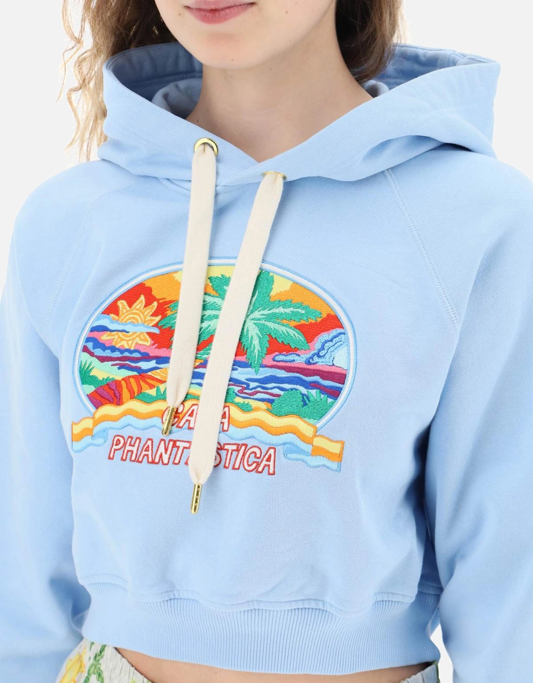WOMENS CASA PHANTASTICA CROPPED HOODIE BLUE