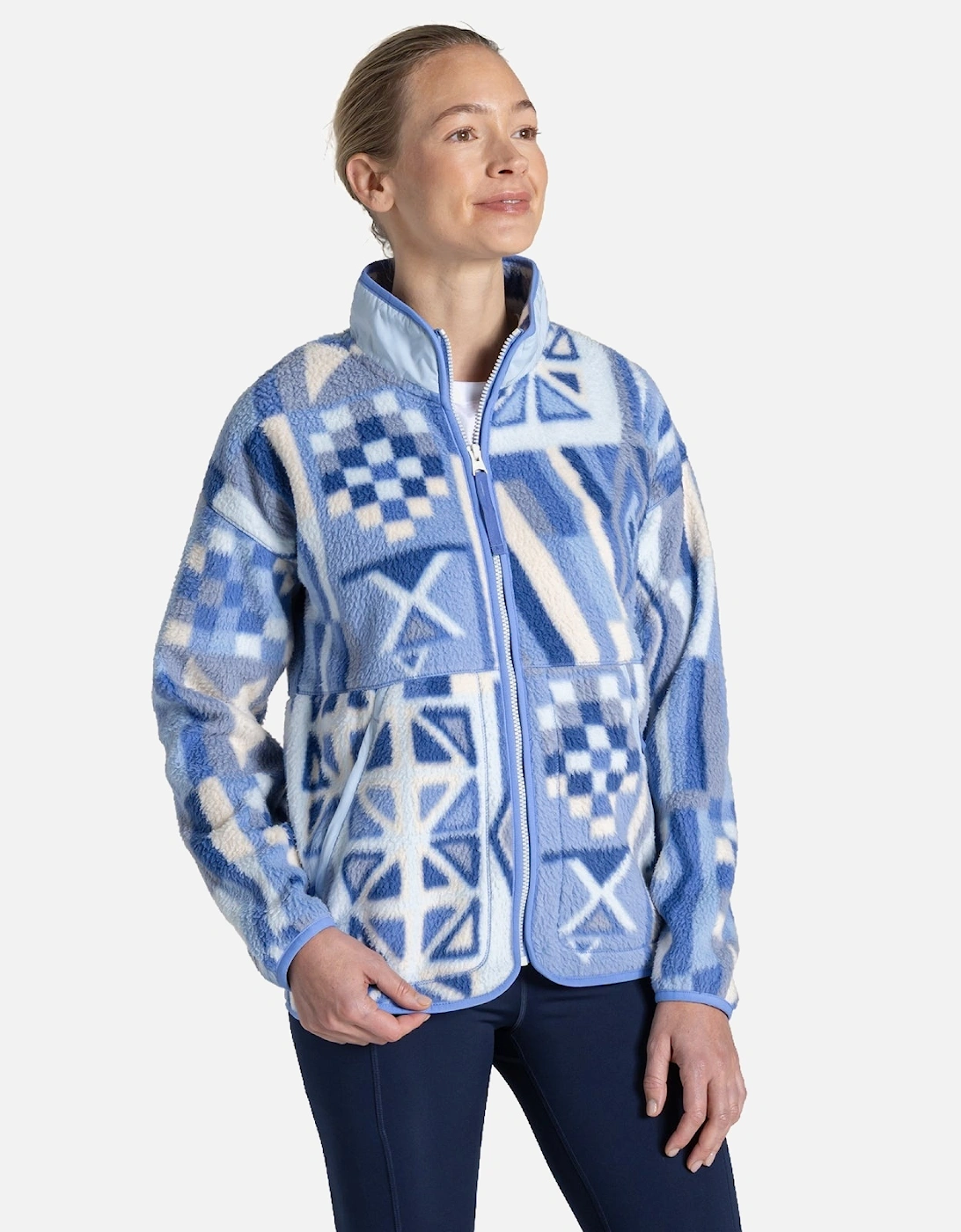 Craghoppers Women's Vinca Blue Print Dante Patterned Full Zip Fleece - Size: 16