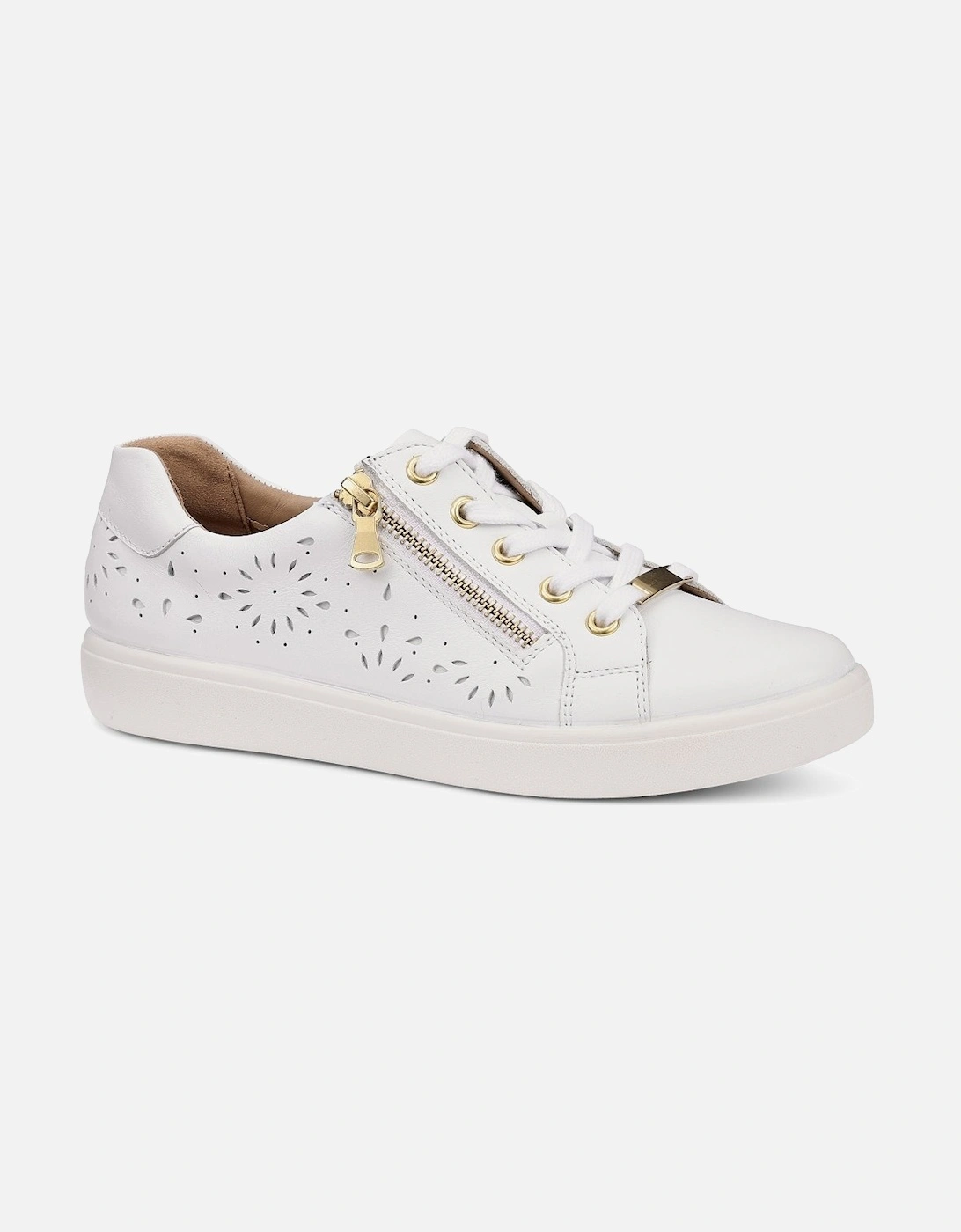 Hotter Women's White Wonder Extra Wide Trainers - Size: 4.5