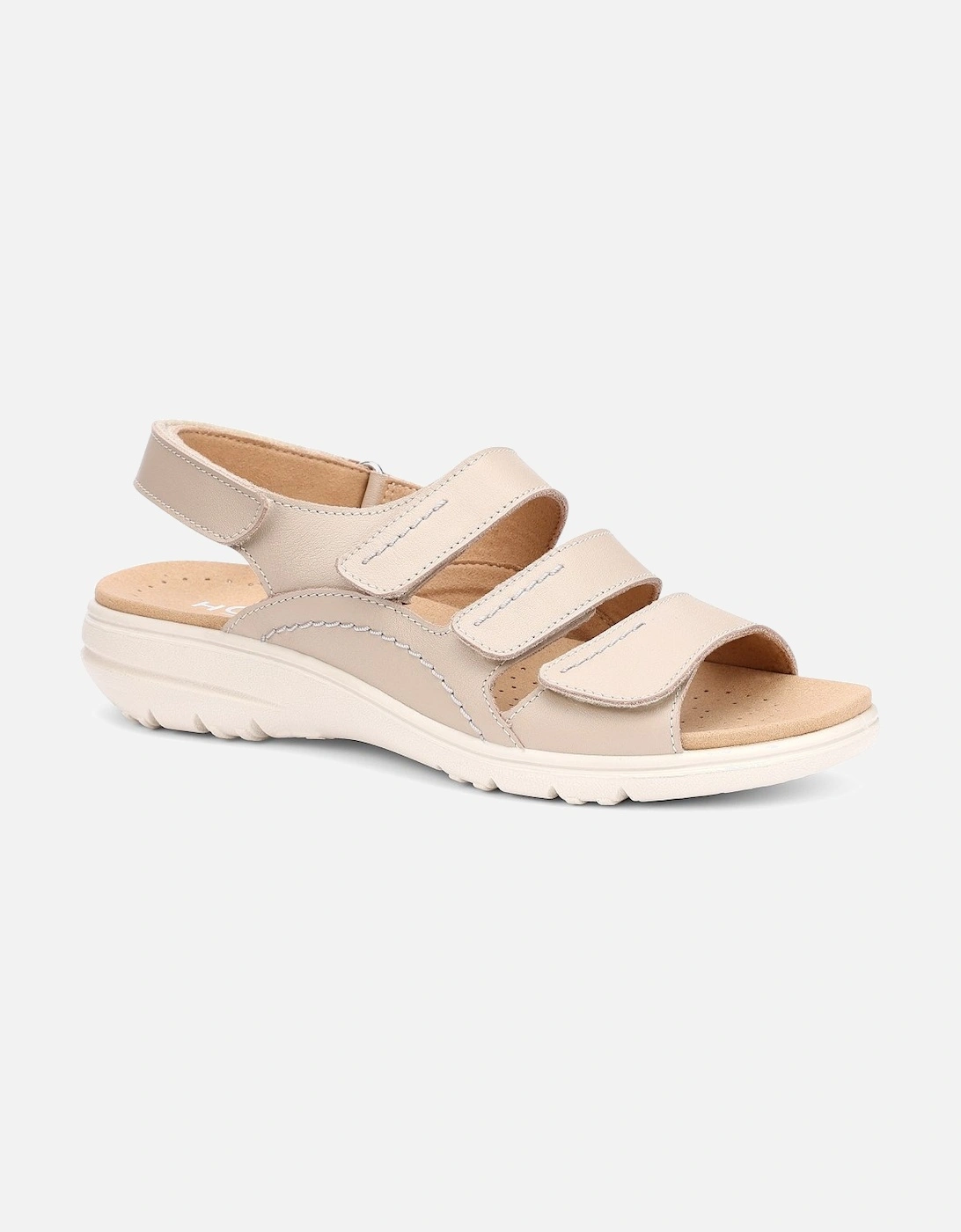 Hotter Women's Tan Abigail Wide Sandals - Size: 7.5