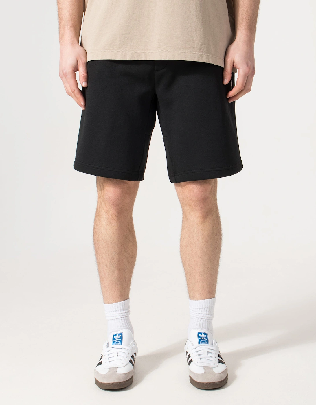 Regular Fit Double Knit Athletic Sweat Shorts
