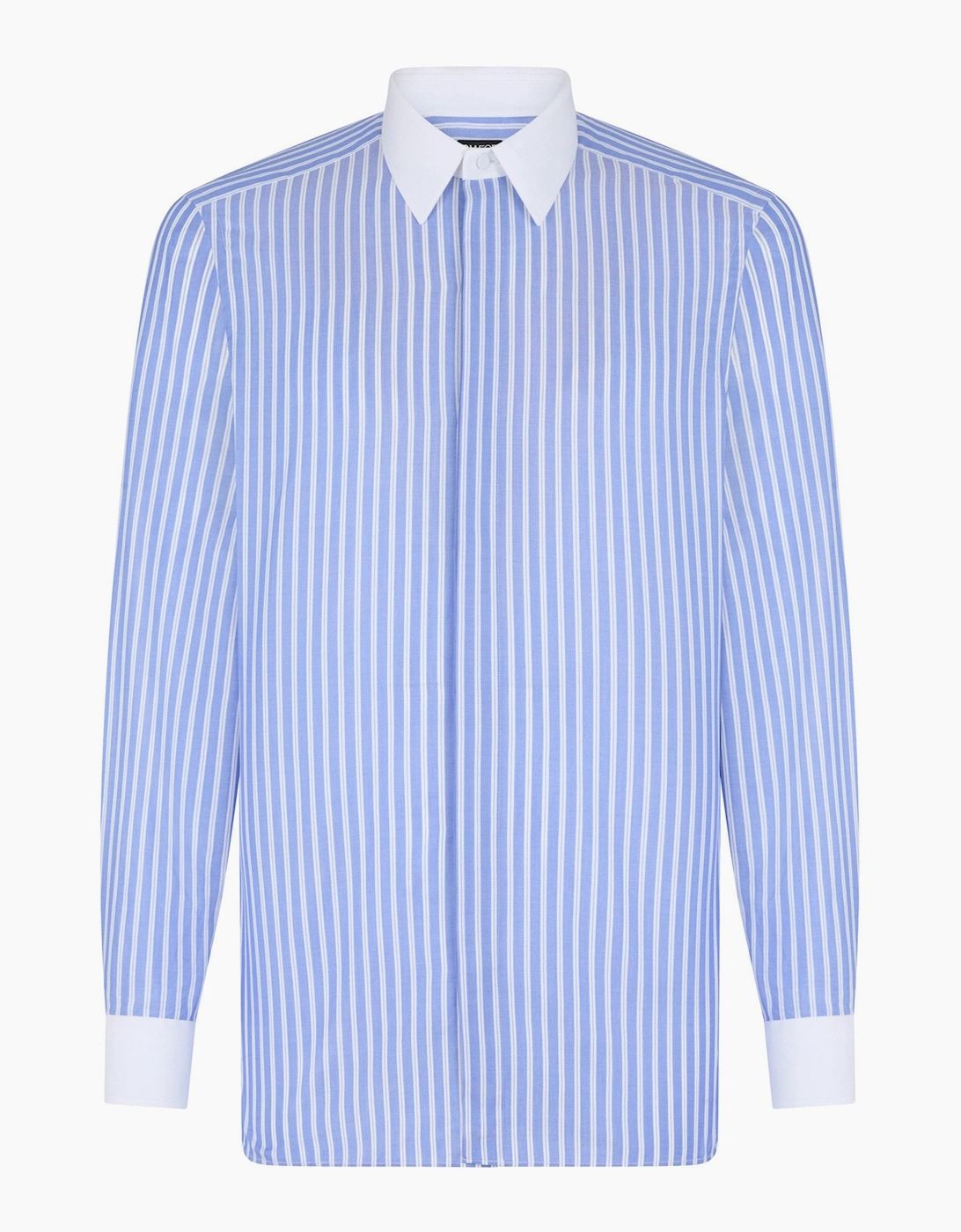 Tom Ford Tom Ford Men's Classic Fit Wide Striped Shirt Blue