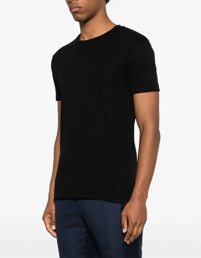 PERFORATED RIB T SHIRT