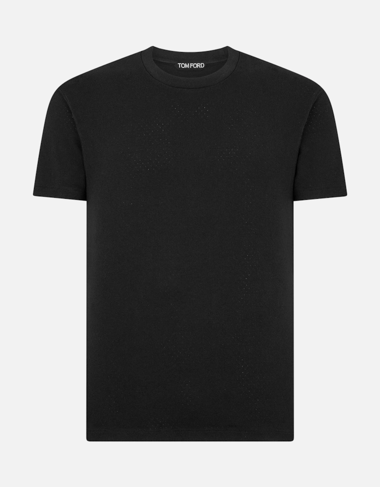 PERFORATED RIB T SHIRT