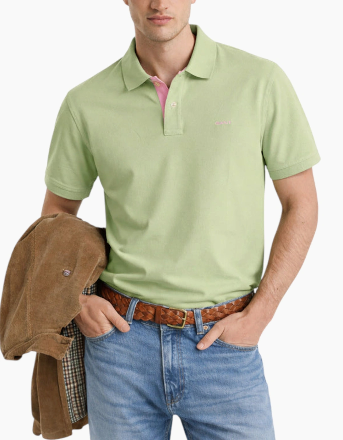 Gant Men's Green Polo Shirt Short Sleeve Casual  36 S