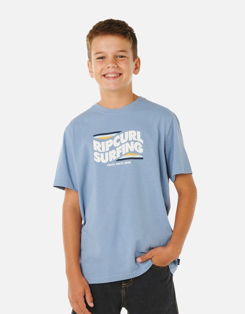 Rip Curl Kids Streamline Big Logo Short Sleeve T-Shirt