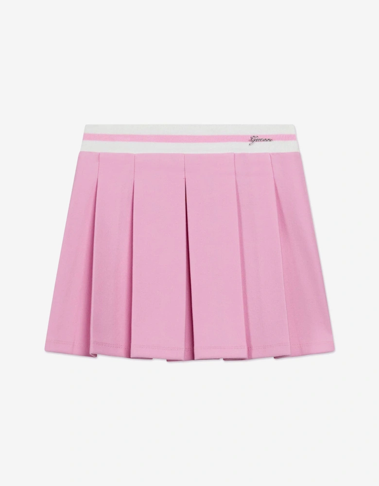 Girls Punto Milano Pleated Skirt in Pink