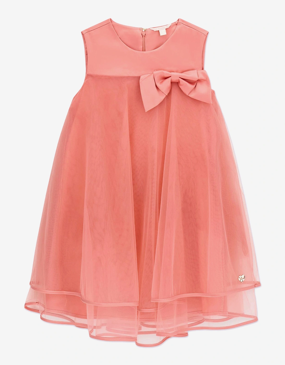 Guess Girls Pink 'S Bow Ceremony Dress In - Size: 6 Years Kids