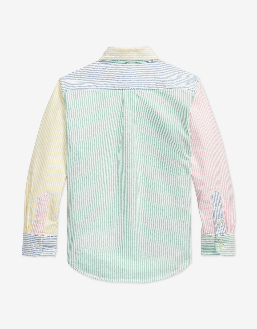 Boys Striped Classic Oxford Shirt in Green