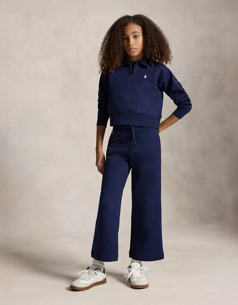 Girls Technical Knit Joggers in Navy