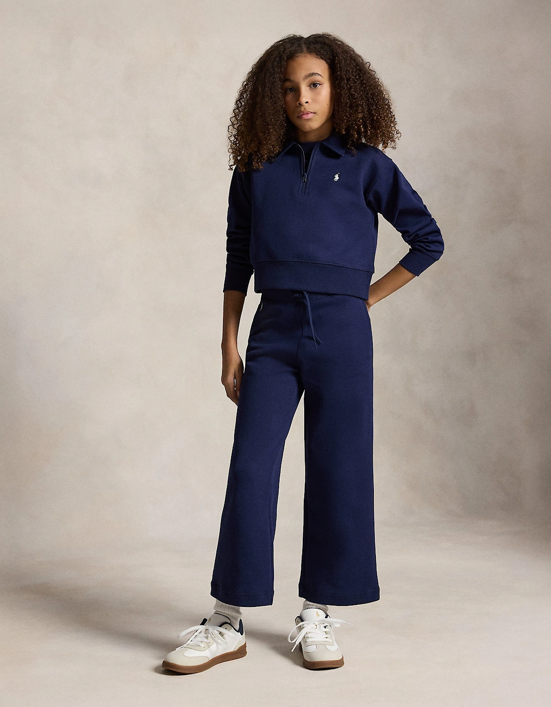 Girls Technical Knit Joggers in Navy