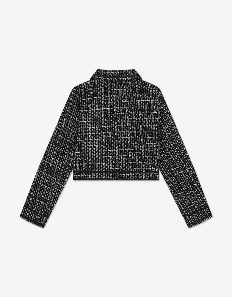 Girls Tweed Blazer in Black