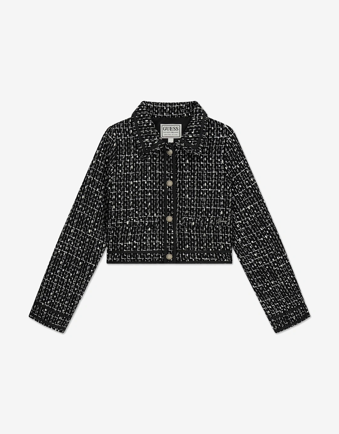 Girls Tweed Blazer in Black, 5 of 4