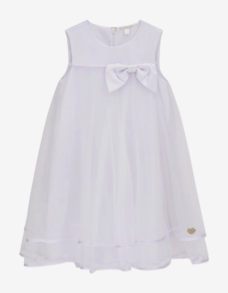 Girls Bow Ceremony Dress in White