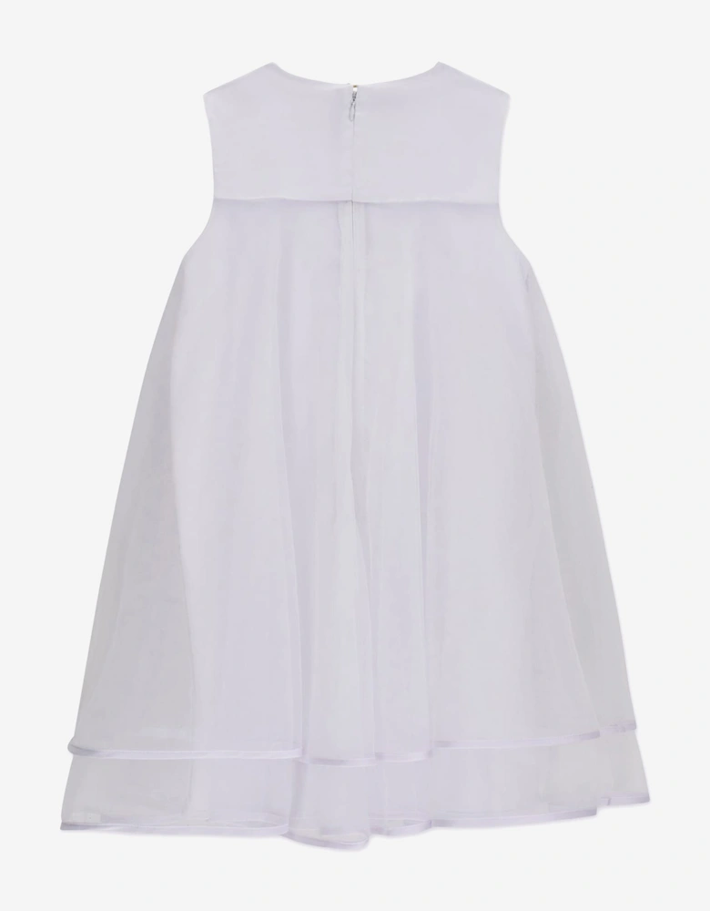 Girls Bow Ceremony Dress in White