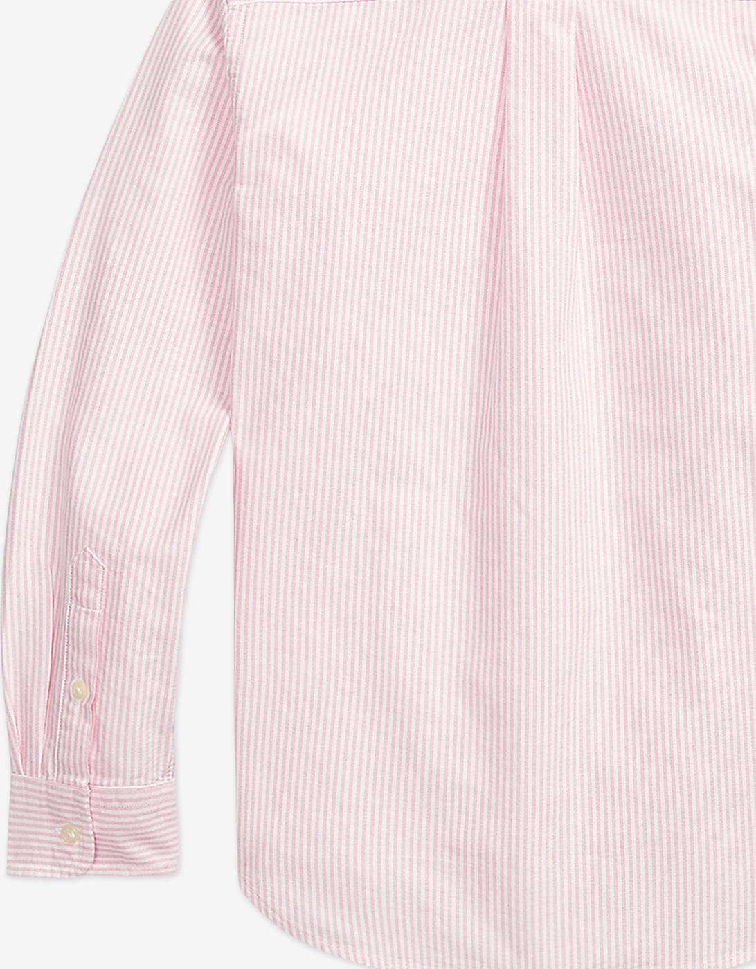 Boys Striped Classic Oxford Shirt in Pink