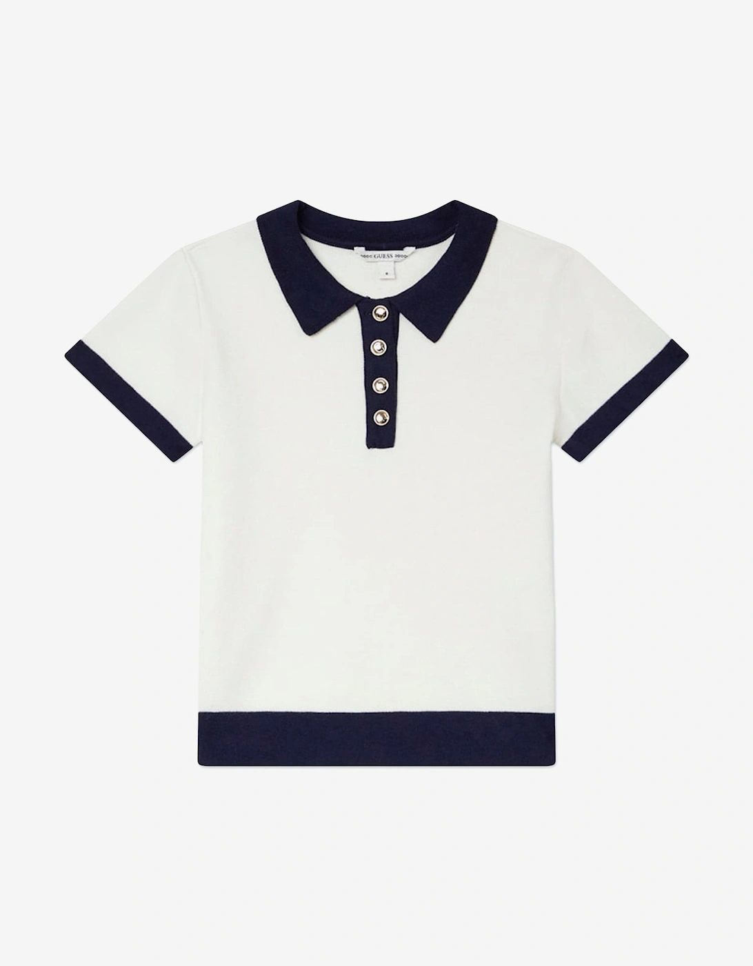 Girls Polo Sweater and Skirt Set in Navy