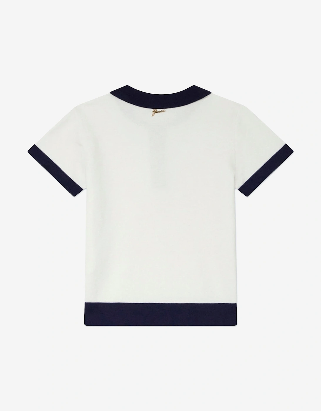 Girls Polo Sweater and Skirt Set in Navy