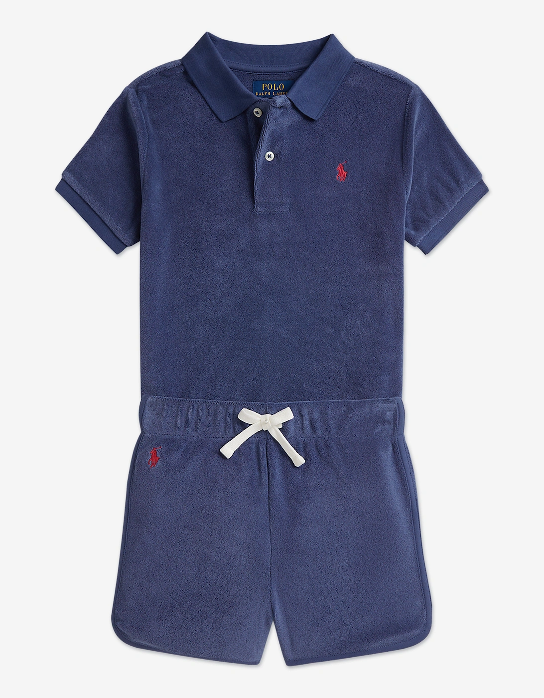 Boys Logo Short Set in Navy, 6 of 5