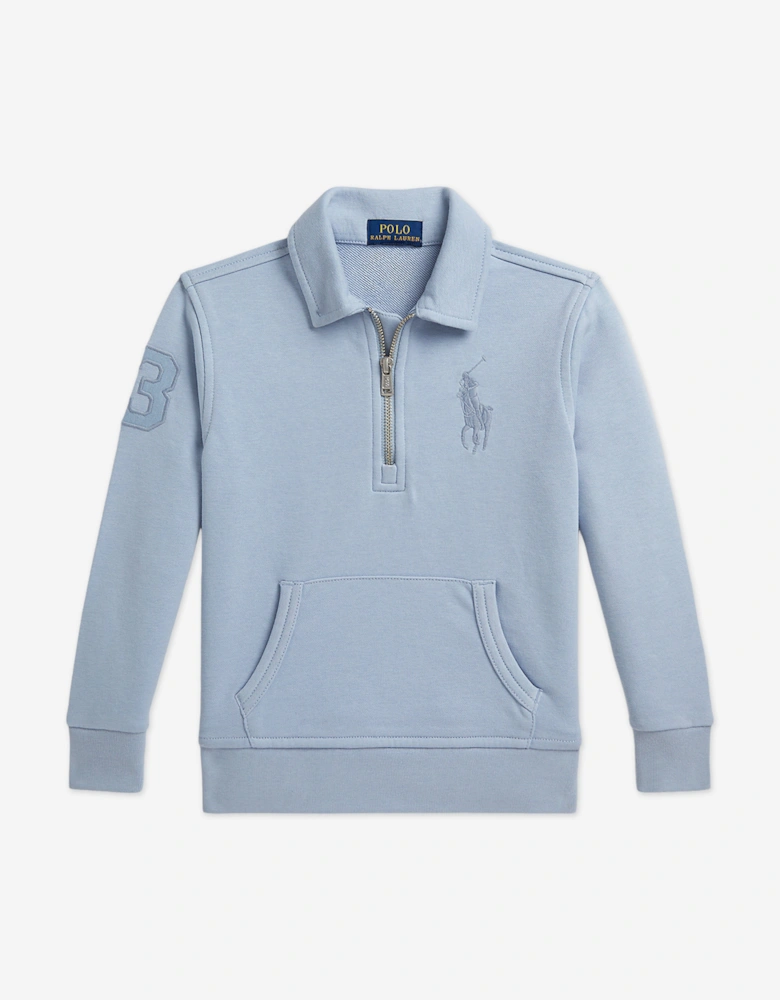 Boys Half Zip Sweatshirt in Blue