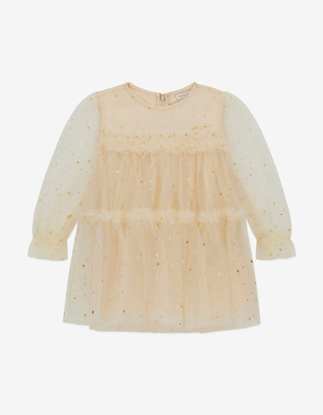 Girls Tulle Star Dress in Ivory, 5 of 4
